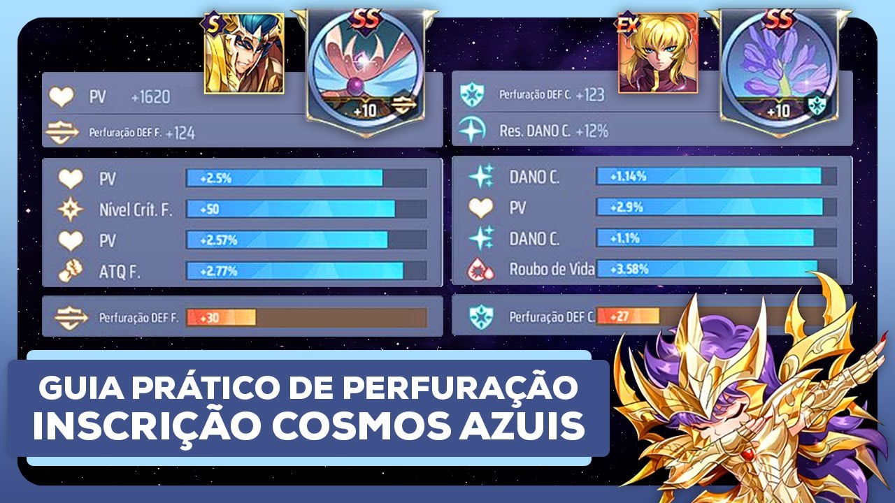 🔥💪🏻 GUIA PRÁTICO INSCRIÇÃO DE COSMOS AZUIS - EM BUSCAS DAS PERFURAÇÕES QUE FAZEM A DIFERENÇA !! 💪🏻🔥