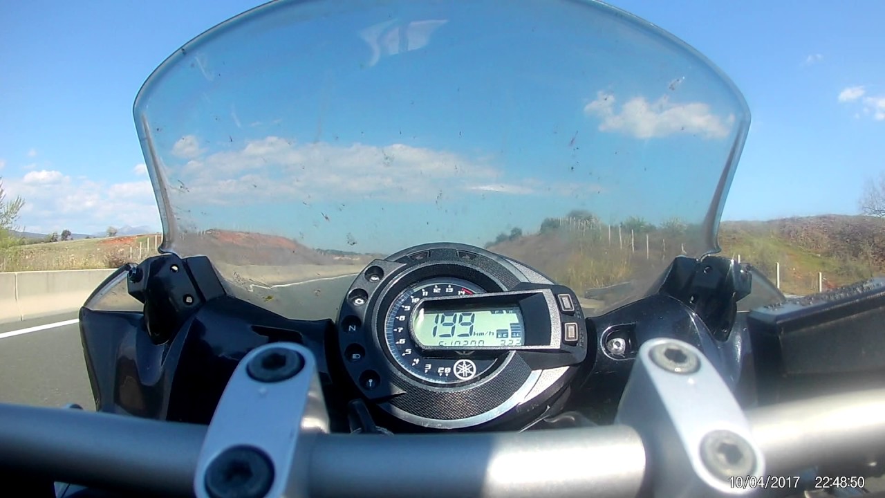 Fz6 fazer 2006 top speed 254 km/h (GR)