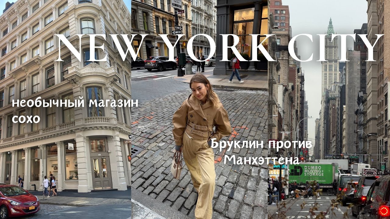 Нью Йорк ВЛОГ. Сравниваю Бруклин и Манхэттен. Необычный Магазин Сохо. Первые Дни Нового Щенка
