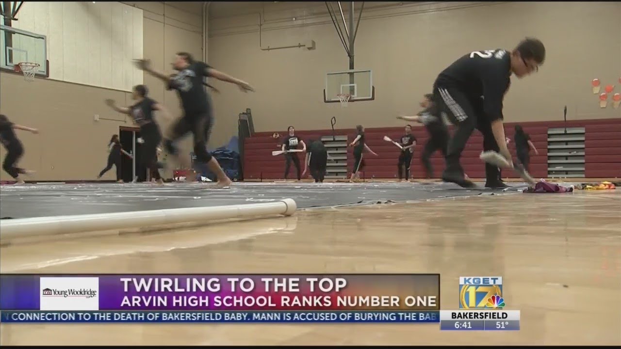 Arvin High School color guard ranked No. 1 one in the state, No. 4 in the nation