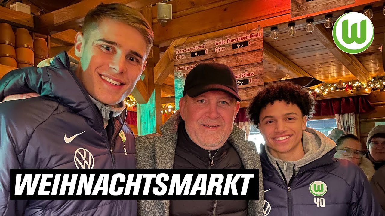 Paredes und van de Ven entertainen auf dem Weihnachtsmarkt 🤳🏼😂