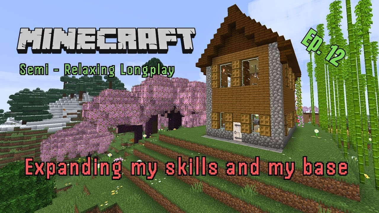 Minecraft First Playthrough - Episode 12 - Expanding My Skills and my Base, Longplay (No Commentary)