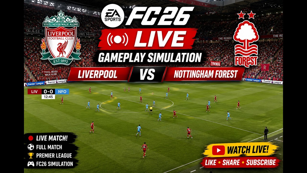 LIVERPOOL VS NOTTINGHAM FOREST LIVE NOW!! 😱🔥, WATCH THE PREDICTION (1-0) WHO YOU GOT! 🔥 LIVE⚽🔥