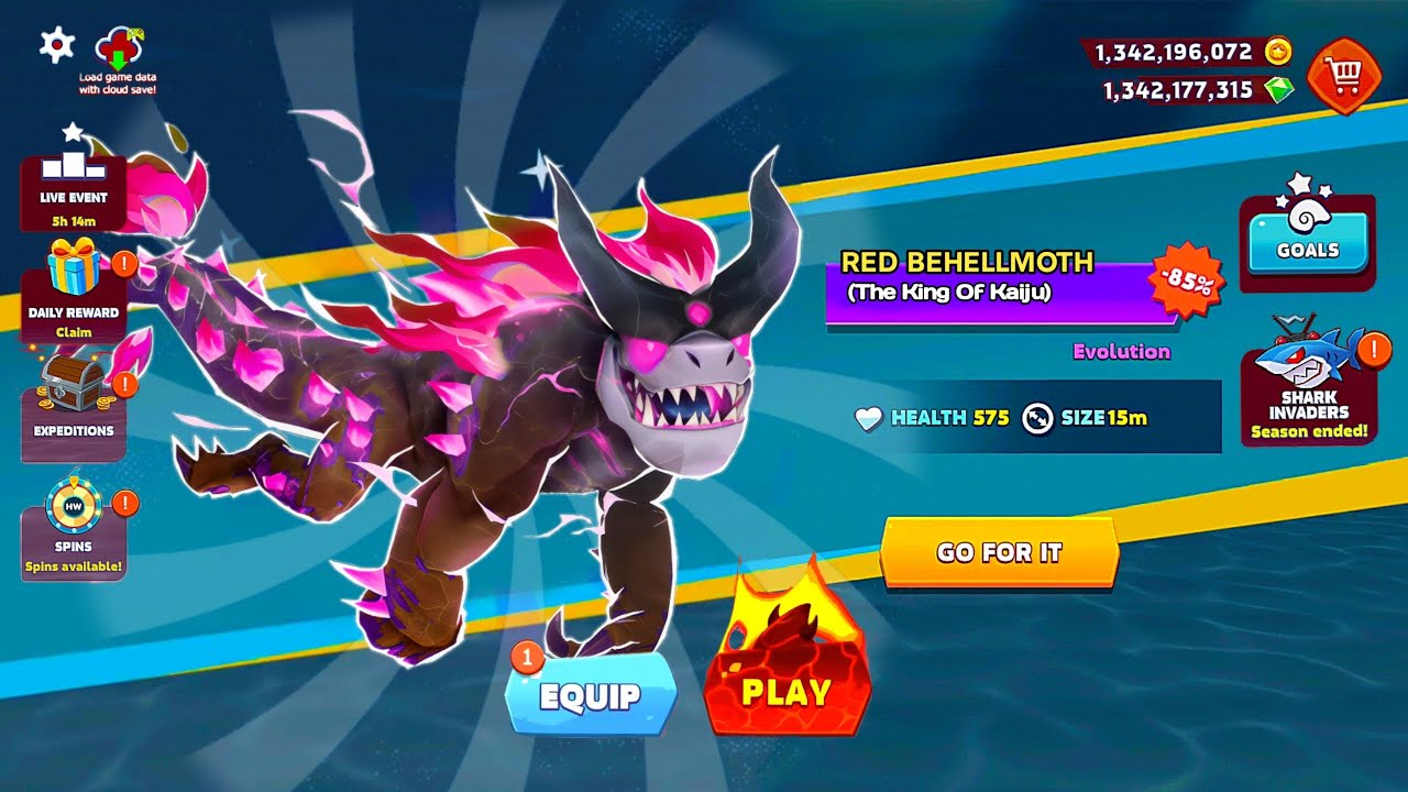 NEW GIANT RED BEHELLMOTH SHARK UNLOCKED AND KILL ALL SHARK - BIG SHARK | HUNGRY SHARK EVOLUTION