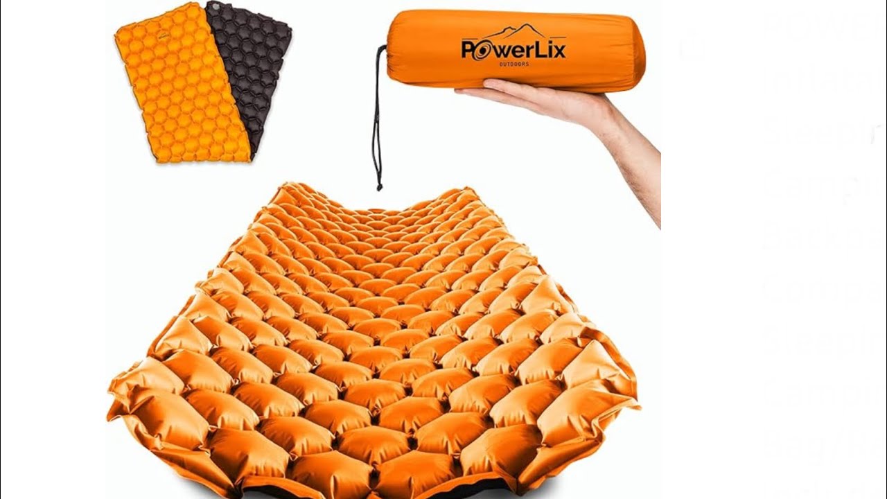 POWERLIX Ultralight Inflatable Camping Sleeping Pad - Camping Mattress for Backpacking, Hiking