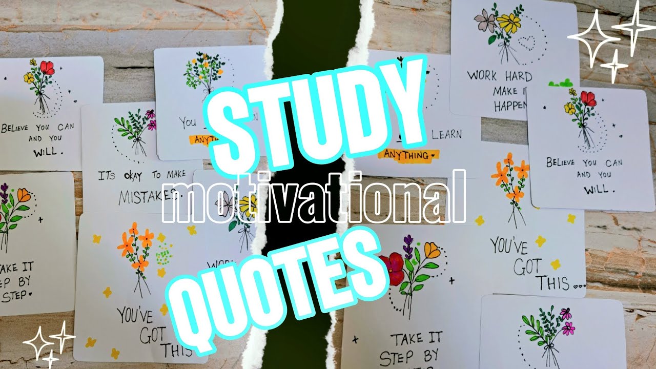 Mini Study Motivational Quote Cards ✨️ |Unique Cards For you ✨️🎀