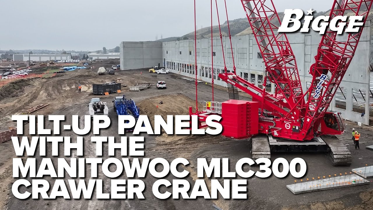 Bigge's MLC300 Crawler on Tilt Up Project in San Jose