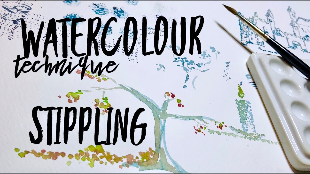 Watercolor technique: Pointillism /Stippling ~ WATERCOLOUR by Scarlett Damen