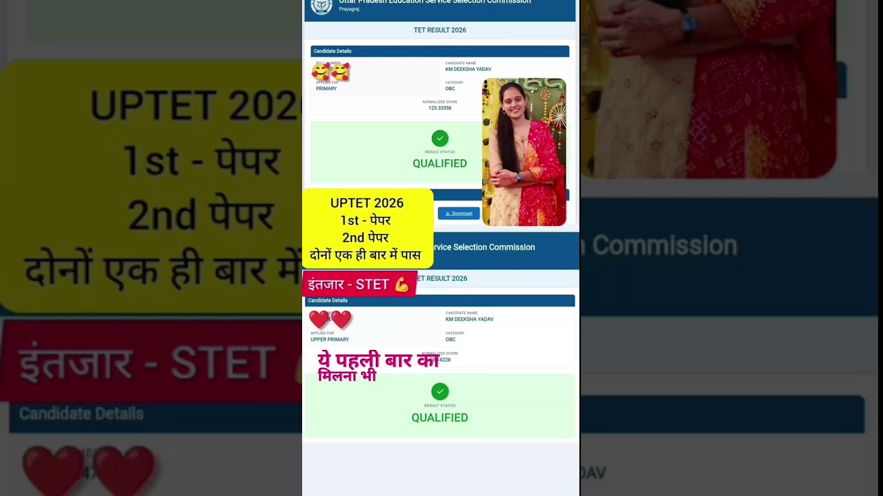 UPTET Result 2026 देखकर उड़ जाएंगे होश 😱🔥 बिना पढ़े Qualify! | UP TET Upper Primary Result