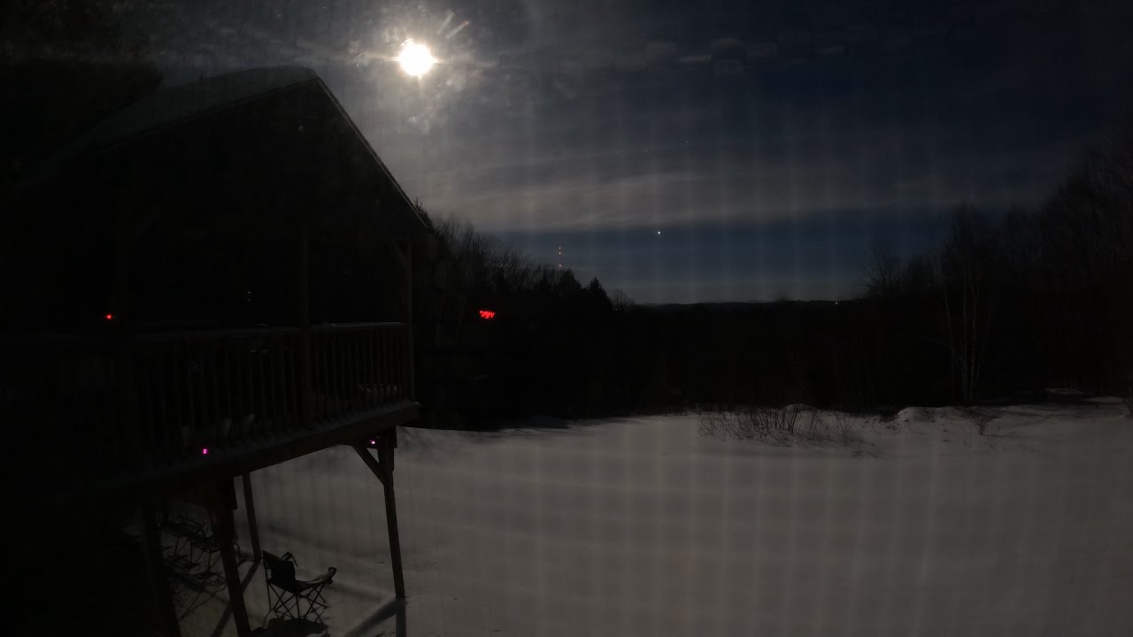 Snow Moon Setting