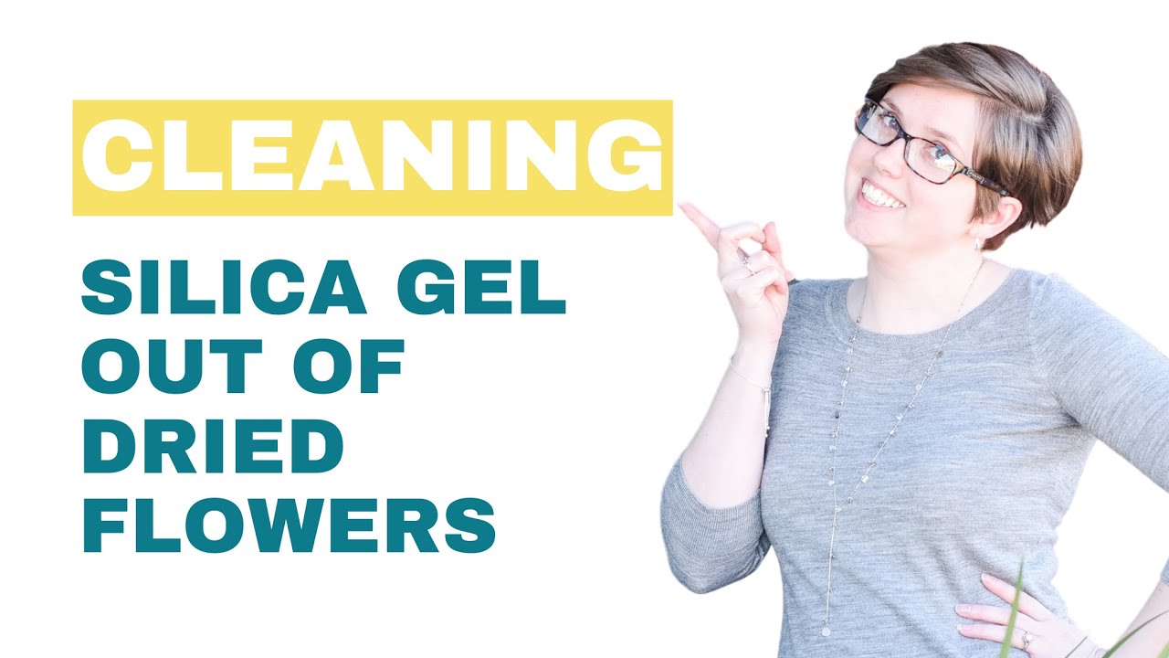 How I get rid of silica gel stuck inside flowers.