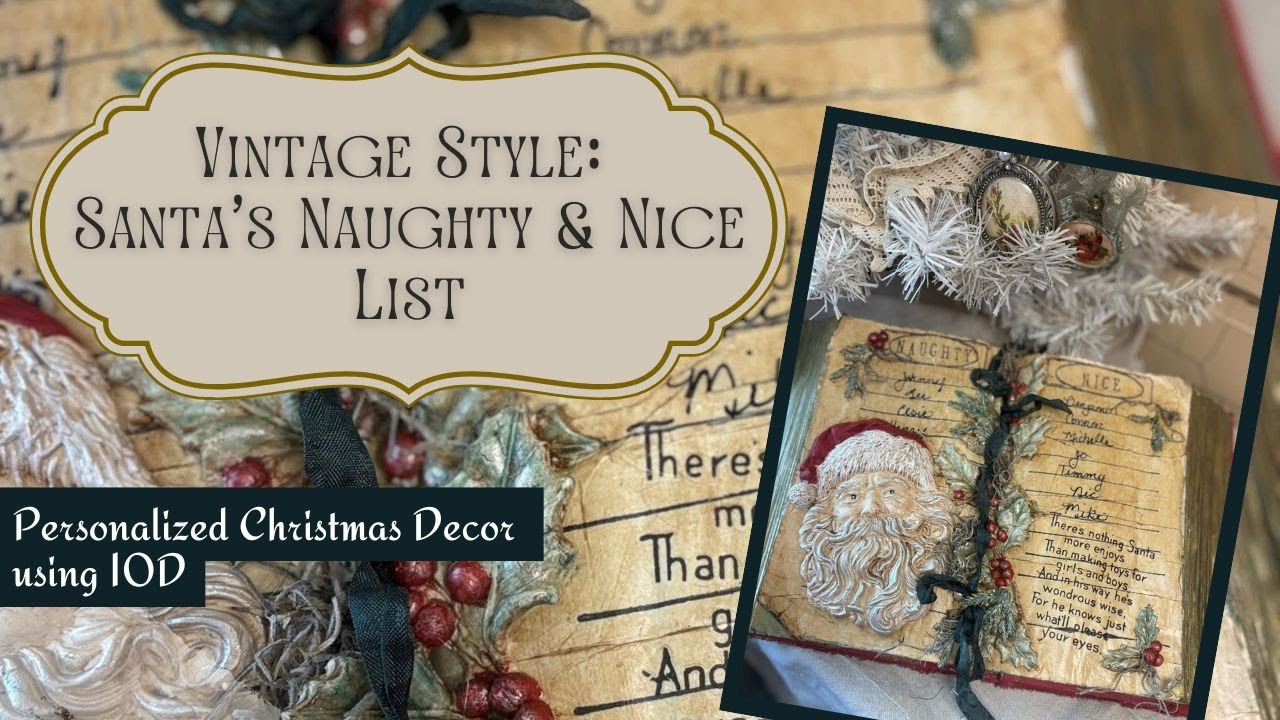 Vintage Style Naughty & Nice List - Santa Book