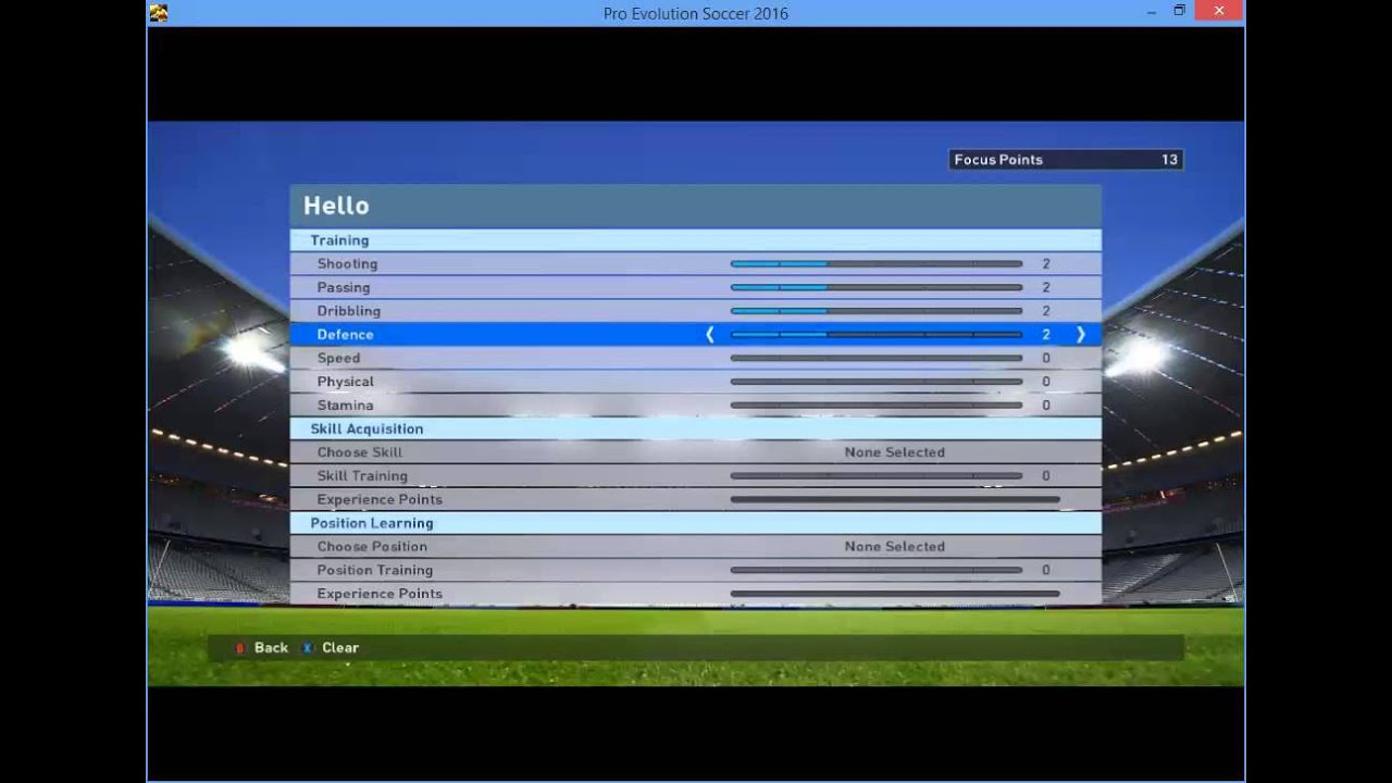PES 16 Become A Legend Unlimited Training Points with cheat engine