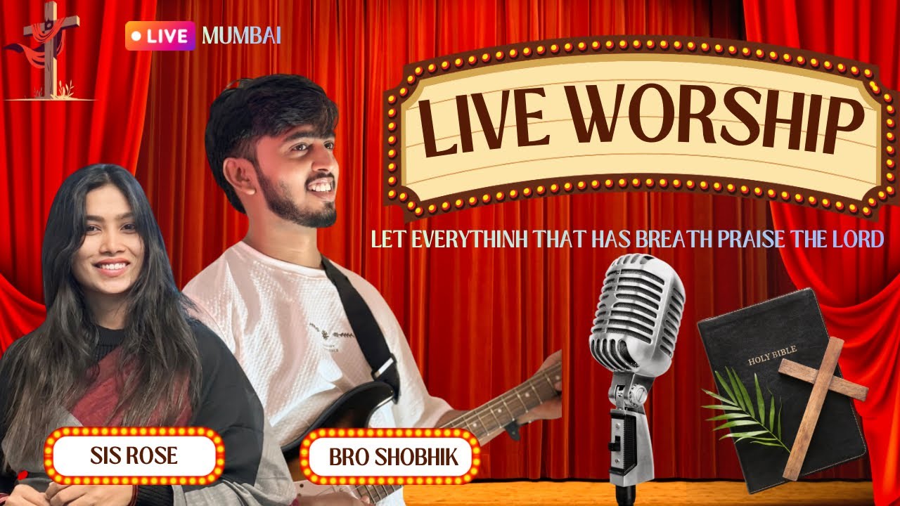 LIVE WORSHIP | BRO SHOBHIK UPADHYAY & SIS ROSE.U | MUMBAI🛑 | #viral #christiansong #gospelsongs 