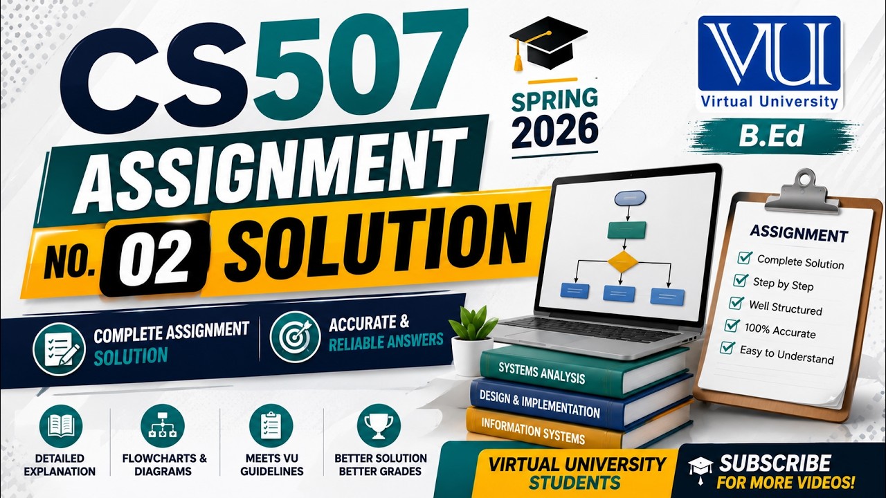 CS507 Задание № 02 Решение | Весна 2026 | Полное решение задания | Виртуальный университет