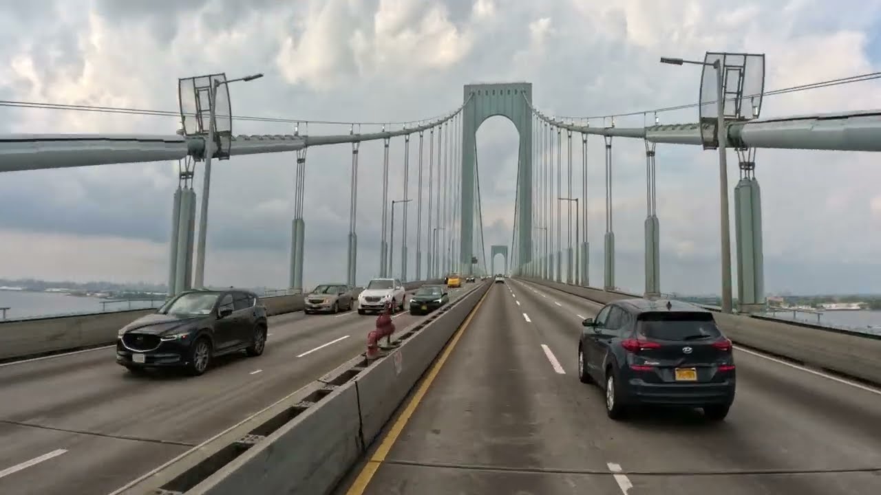 4K Driving thru around from New York City NYC Queens to Greenwich Connecticut CT & Back ASMR