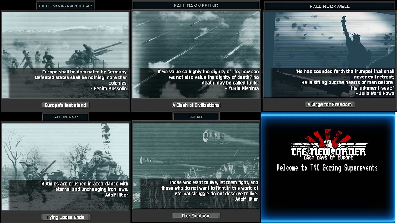 HOI4 TNO all German Invasion Superevents(All 'Fall' Superevents)