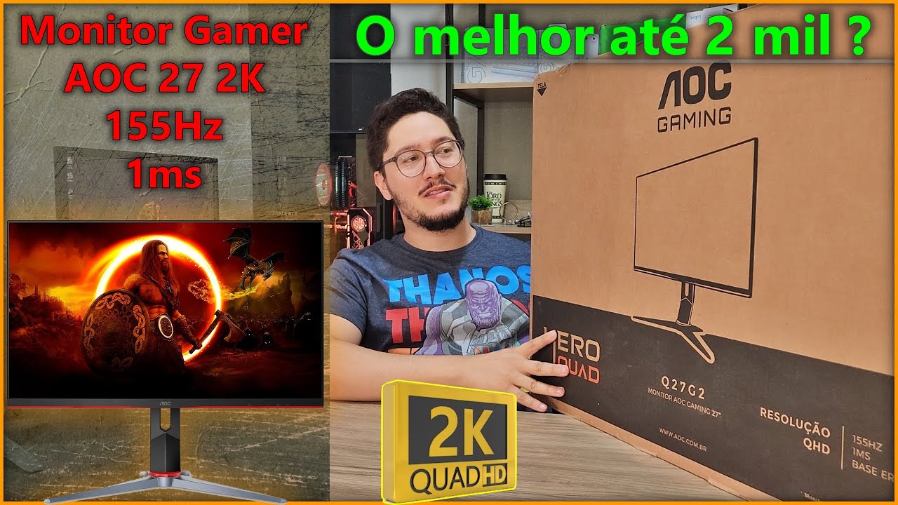 Monitor AOC QUAD HD 27 polegadas 2K