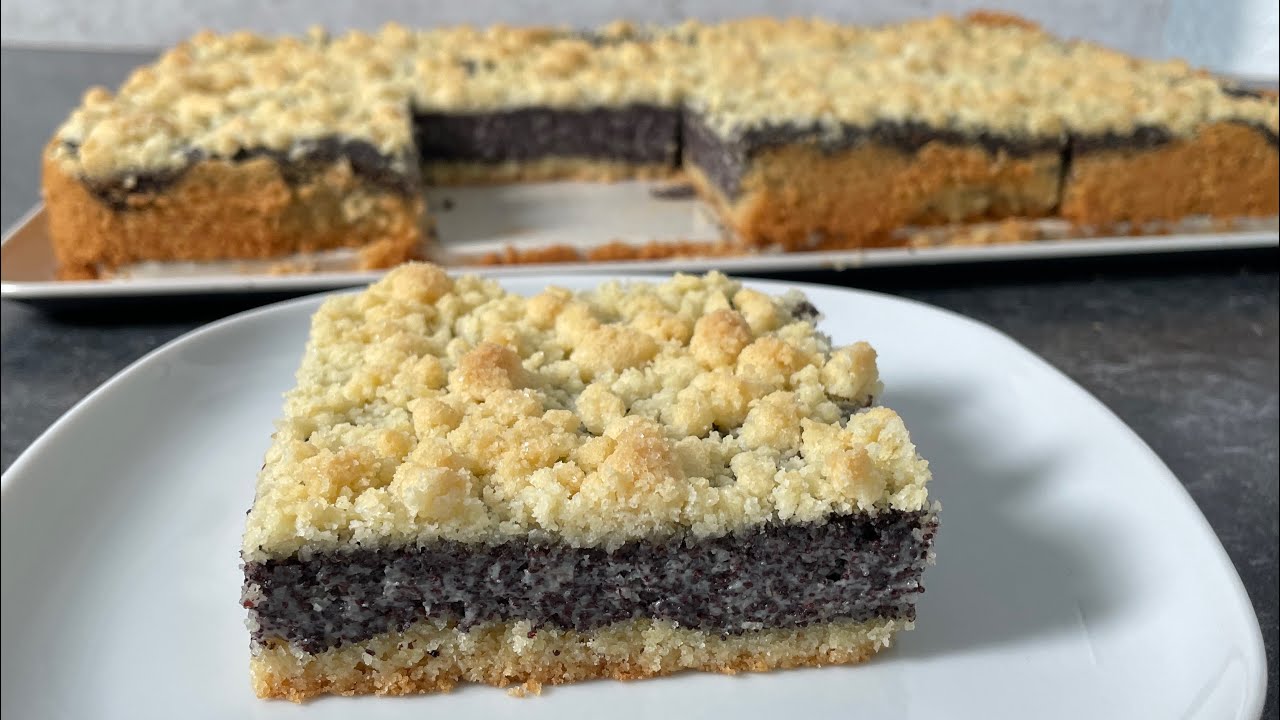 Der leckerste Mohn-Streusel-Kuchen den ich je gegessen habe! 😍👌 Einfach und unglaublich lecker!!