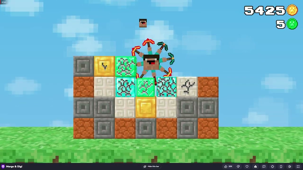 Merge & Dig! – Escavação Infinita e Fusão de Picaretas no Crazy Games
