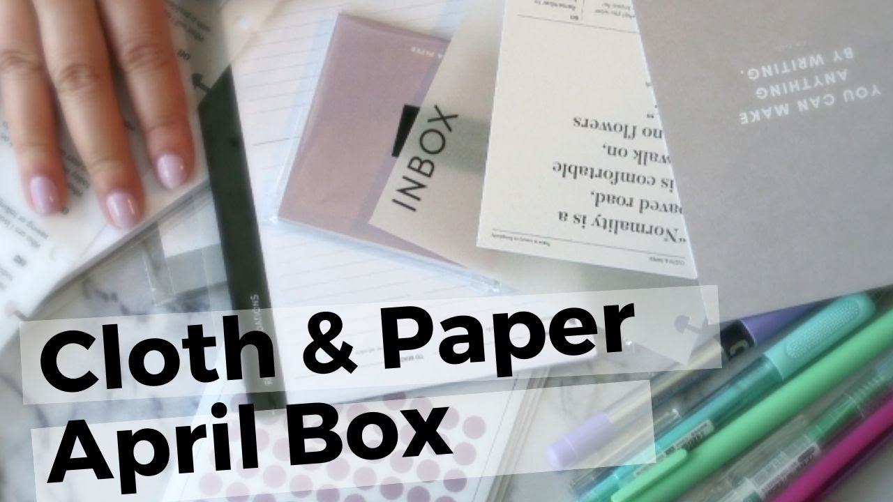 PLANNER | CLOTH AND PAPER APRIL 2020 STATIONERY AND SUBSCRIPTION BOX | J WONG
