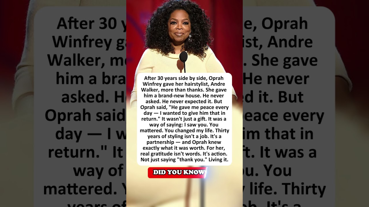 She stayed for 30 years and got this from Oprah