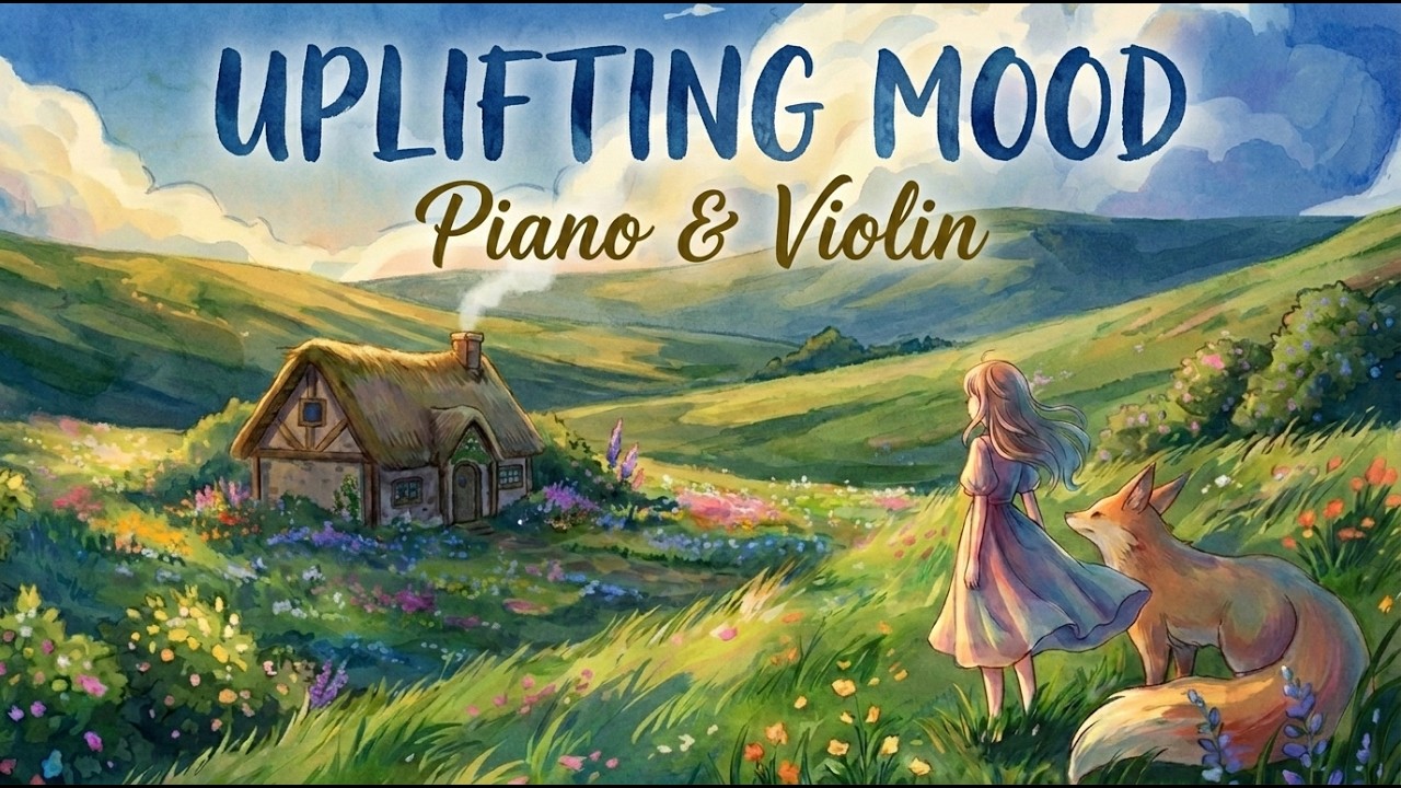 A Beautiful Day 🌻 Uplifting Ghibli Vibe Music (Piano & Violin)