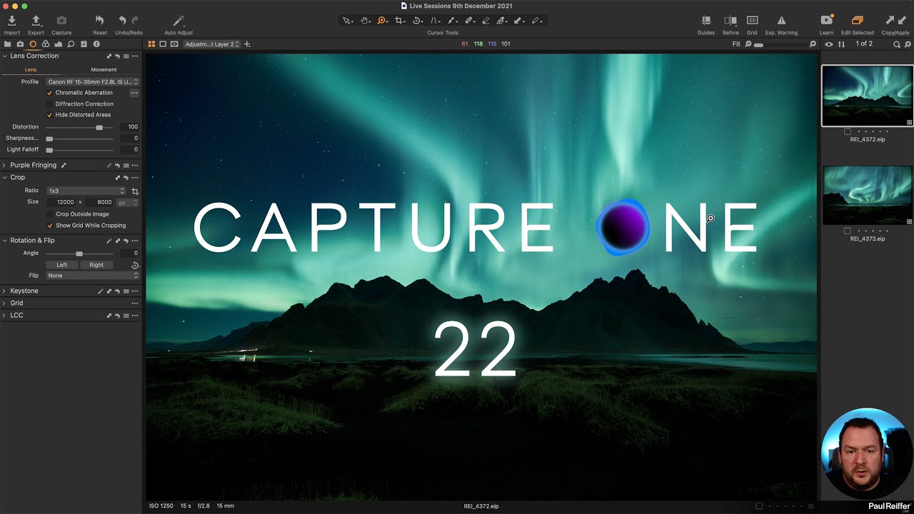 Live Editing Sessions - Capture One 22 Launch - 9th December 2021 (Panoramic Stitching, HDR, Rotate)