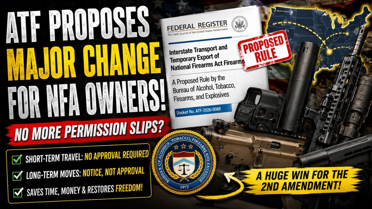 (New Rule 9/34) ATF JUST Proposed a HUGE Change for All NFA Owners!