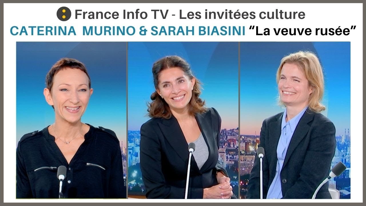 CATERINA MURINO et SARAH BIASINI au théâtre dans LA VEUVE RUSEE - par Isabelle Layer, France Info TV