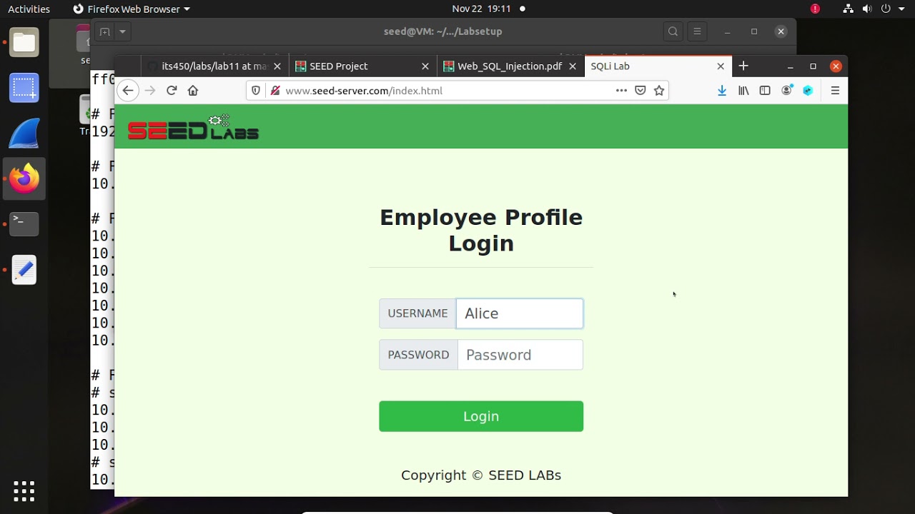 Lab11 SEED 2.0 Лабораторная работа по атакам SQL-инъекциями, часть I