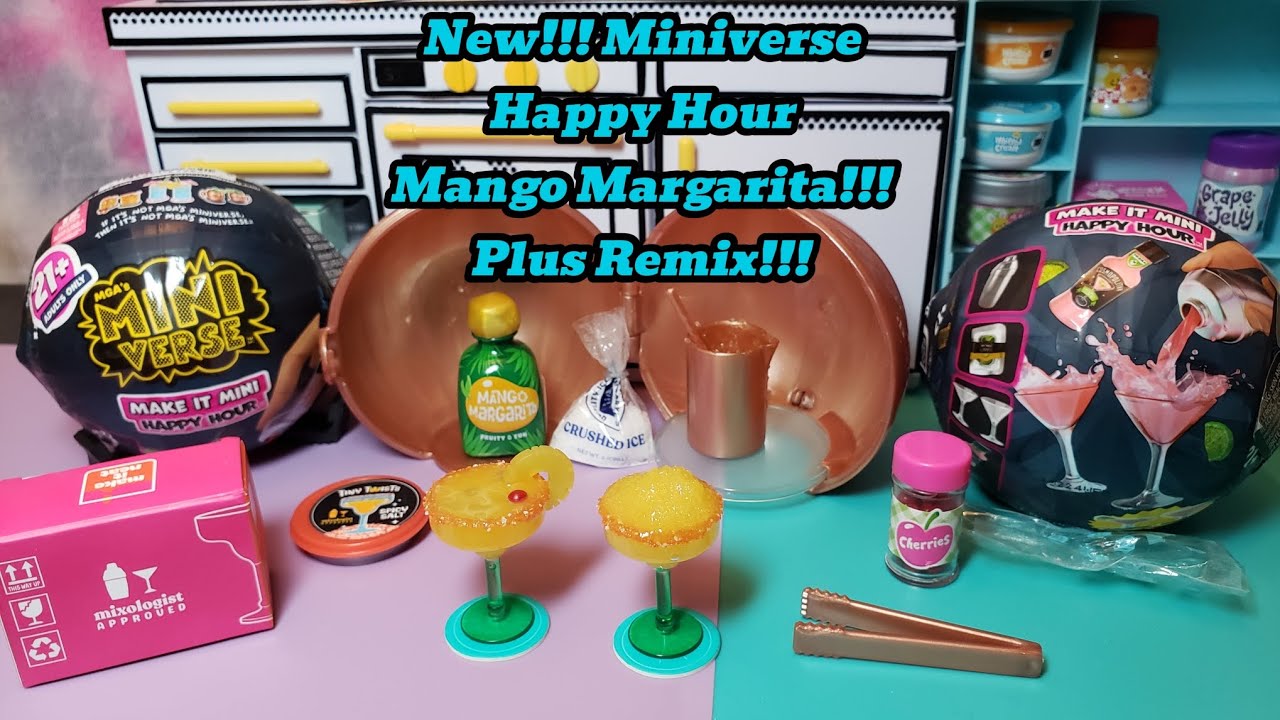 New! Miniverse Happy Hour! Mango Margarita Frozen and On The Rocks Remix!! #miniverse #craft #new