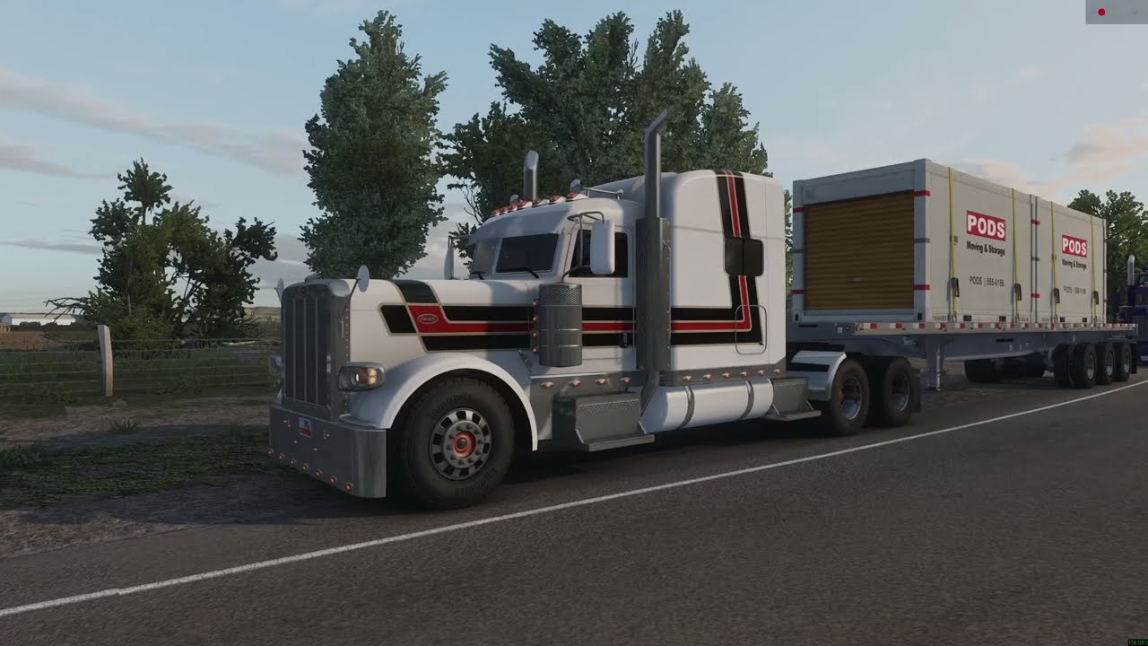 Transportando cargas com Peterbilt 389 pelos Estados Americanos em comboio (Servidor dedicado)