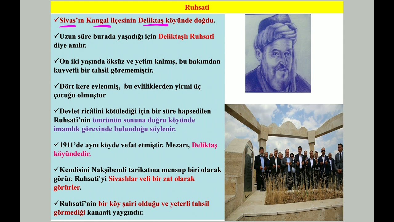 Aşık Ruhsati Halk Edebiyatı Ozanlar Aşık Tarzı Halk Edebiyatı Şairleri Konu Anlatımı AYT