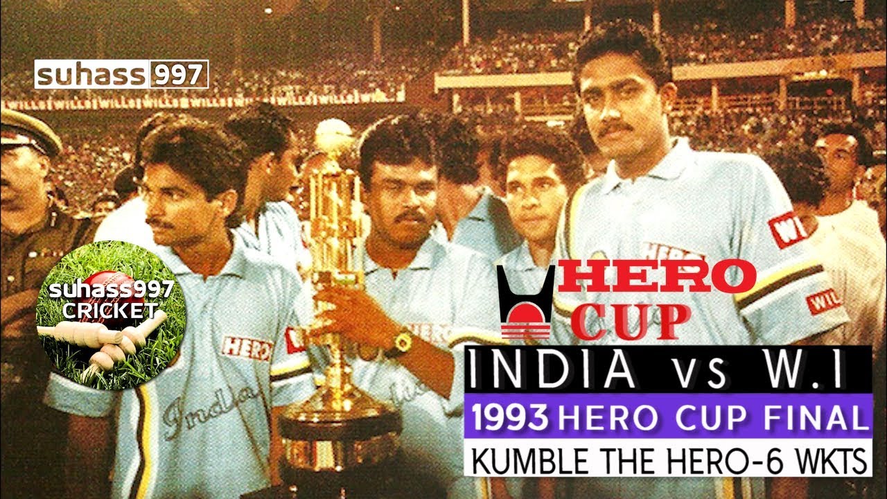 (HQ) HERO CUP FINAL 1993 INDIA VS WEST INDIES HIGHLIGHTS *Famous win for India*