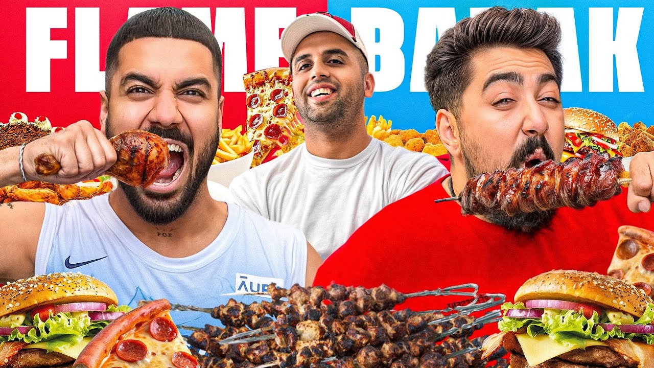مسابقه ۱۰۰ میلیونی  سلطان کالری ایران 🍗🍔🍕با حضور فلیم حسین و بابک 