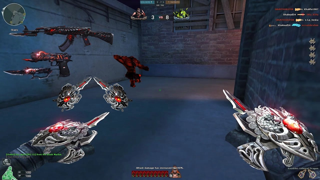 CrossFire Knuckles-Infernal Dragon| Hero Mode X (Zombie v4) by [MS]Aquarius ( missing someone #T)