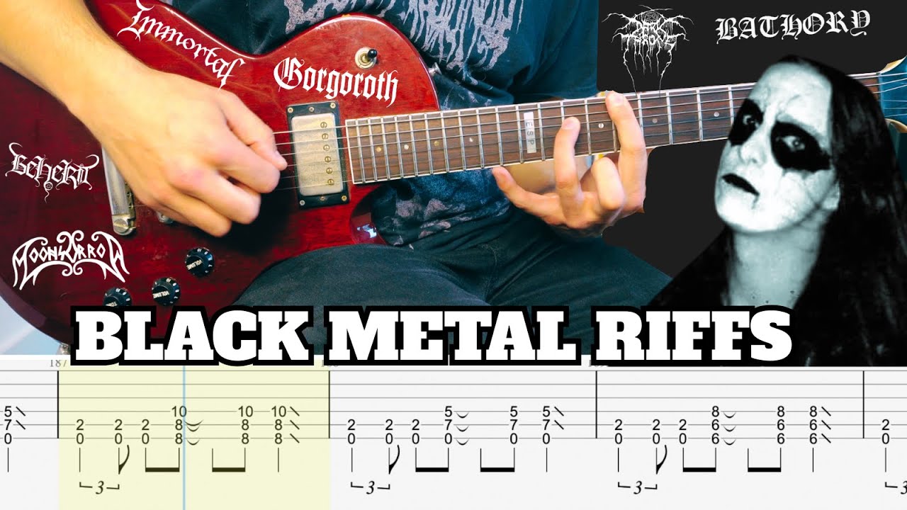 10 Easy BLACK METAL RIFFS for Beginners (with Guitar TAB)