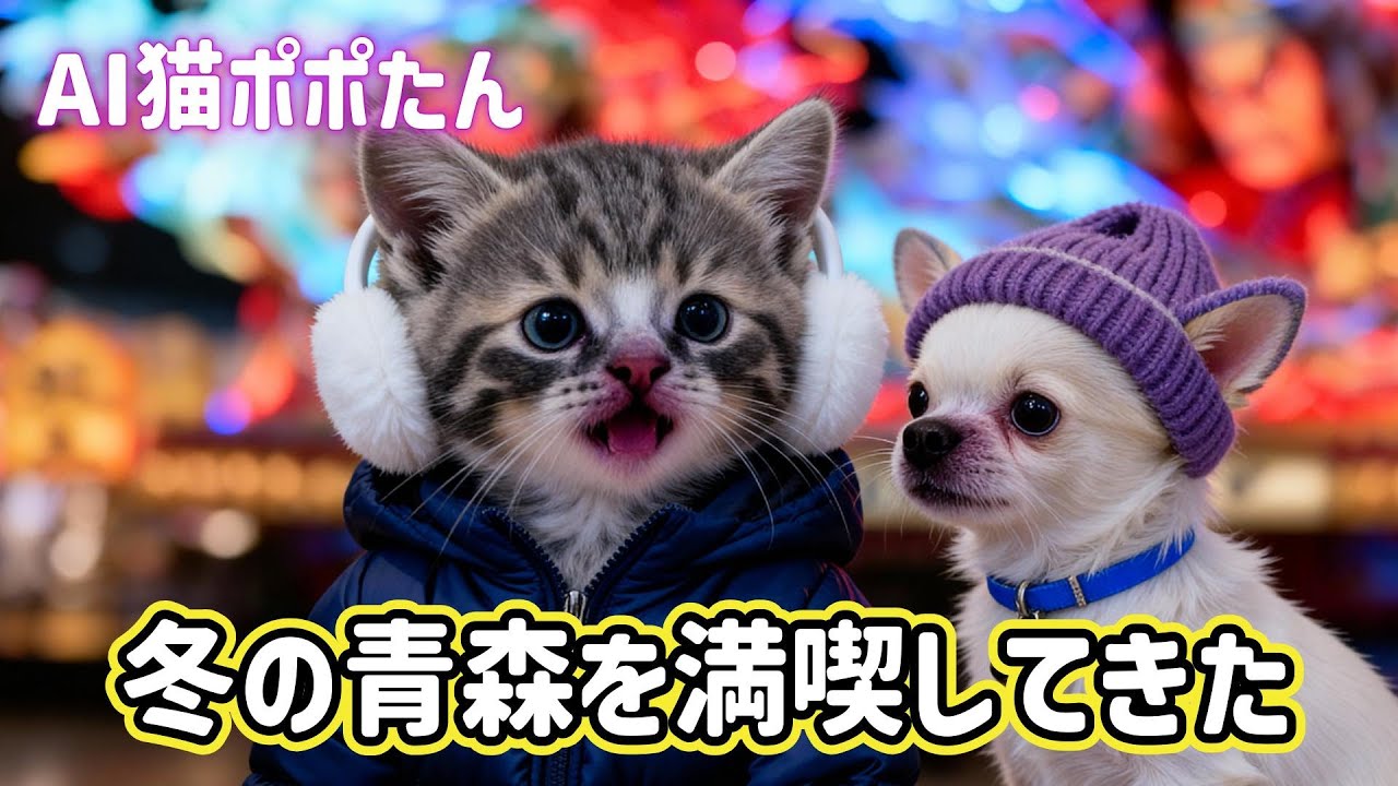 AI猫ポポたん 冬の青森を満喫してきた