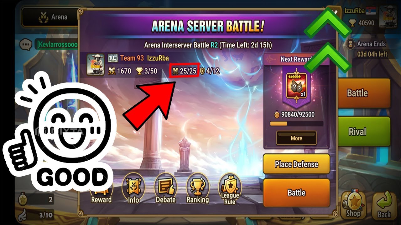 How To Win ALL 25 Arena Interserver Matches In Summoners War !