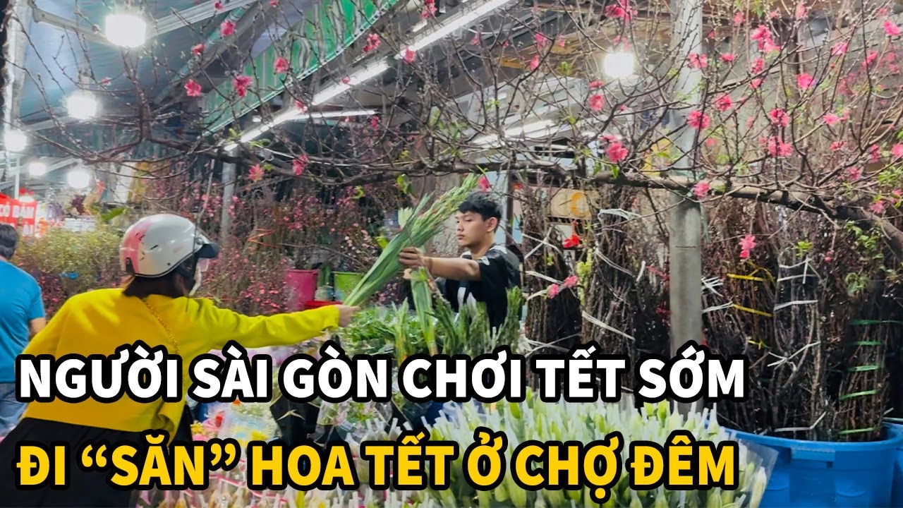 CHỢ HOA TẾT Hồ Thị Kỷ tấp nập người mua chơi tết sớm, phố ẩm thực hấp dẫn nhiều món ăn siêu ngon