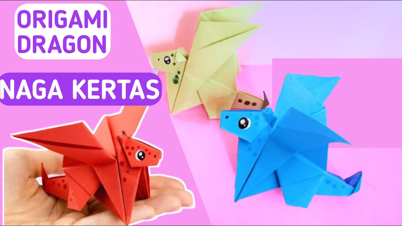 Cara Membuat Origami Naga | Naga Kertas |  Origami Naga Mudah | Origami Dragon | How To Make Origami
