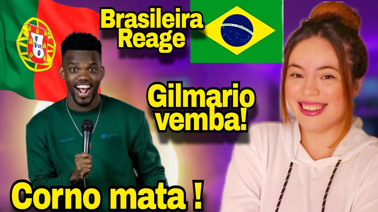 Rindo com Gilmário Vemba: Brasileira se Diverte com 'Corno Mata'! 😄🇧🇷 #ReaçãoComédia #GilmárioVemba