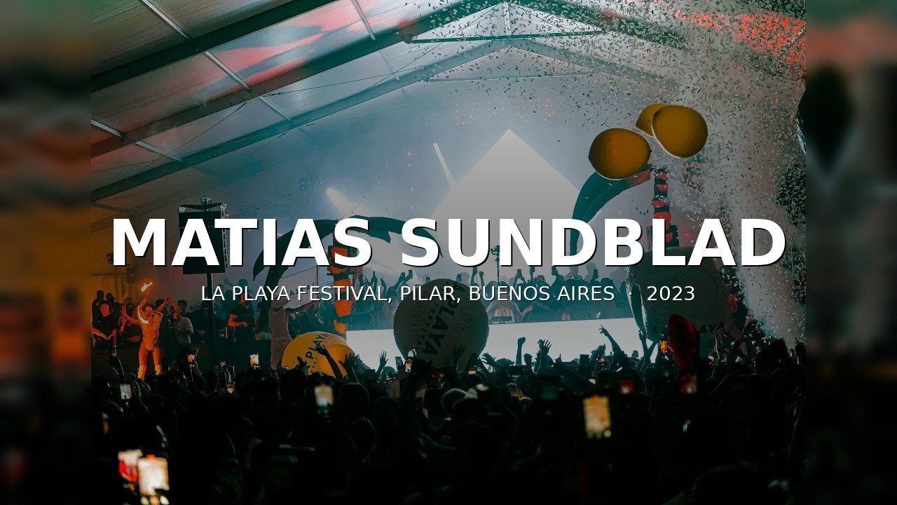 Matias Sundblad La Playa Festival Buenos Aires Octubre 2024
