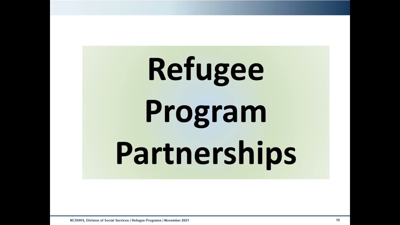 2021 Refugee Programs Training Webinar