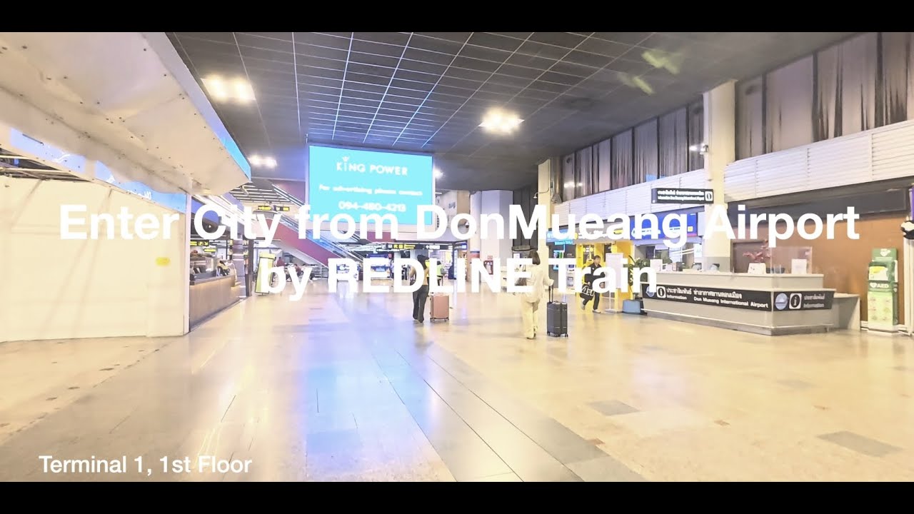 【4K】How to Enter Bangkok by REDLINE Train at DonMueang Airport