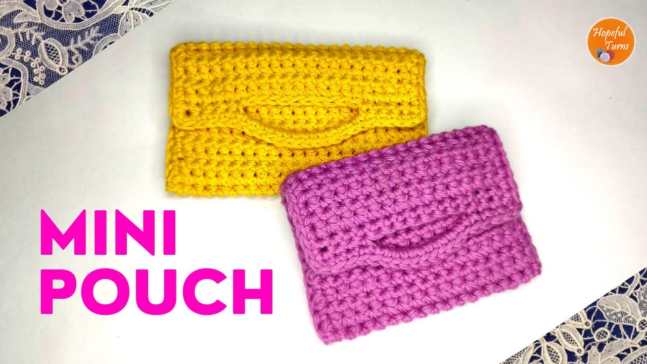 Crochet Mini Bag - Easy Crochet Christmas Gift Pouch / crochet coin purse / wallet for Beginners