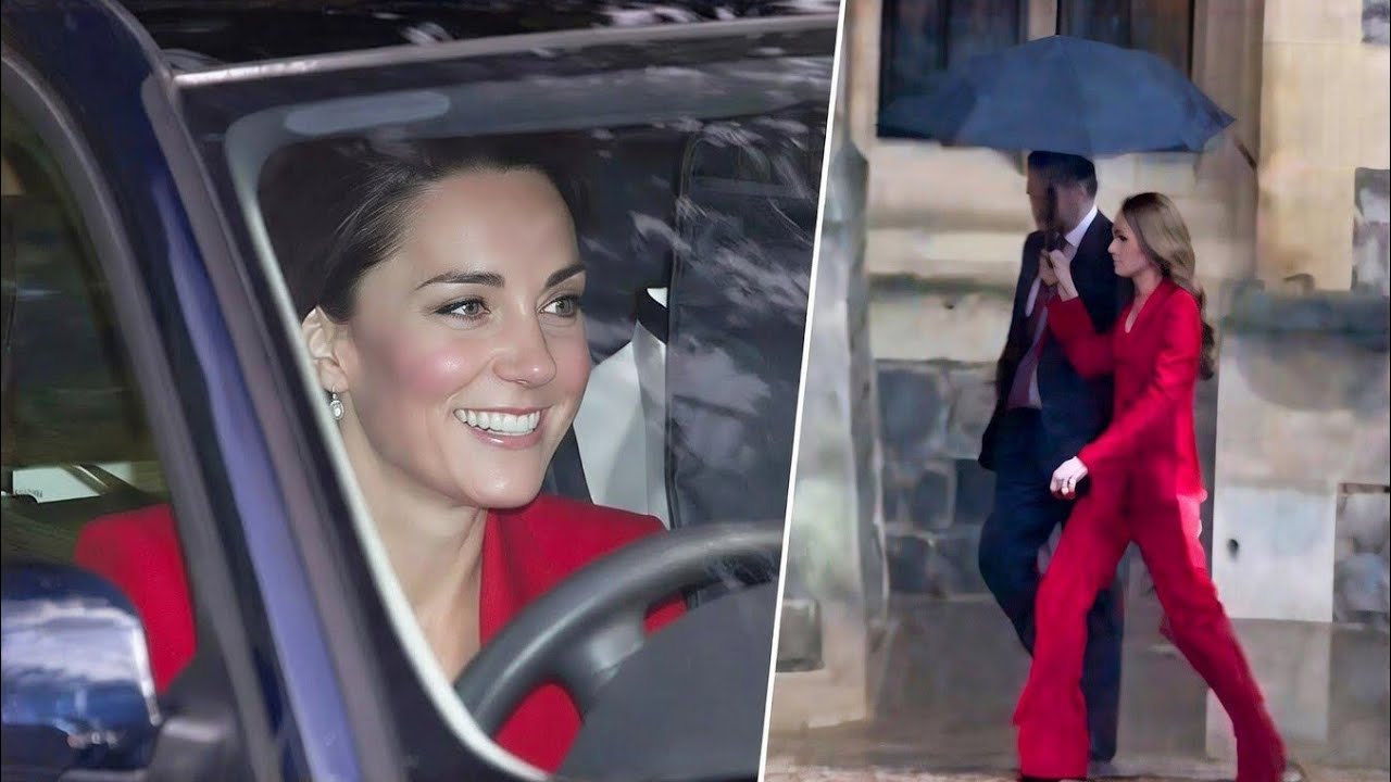 Did You Notice? Catherine Spotted Driving Herself To Windsor Castle As Rain At The Royal Engagement