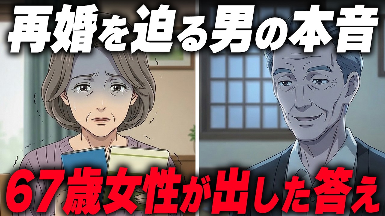 【残酷な事実】再婚を迫る男性の本当の目的…月11万の遺族年金と自由の間で揺れた67歳女性の選択｜老後・夫婦・事実婚・相続【50代60代70代】