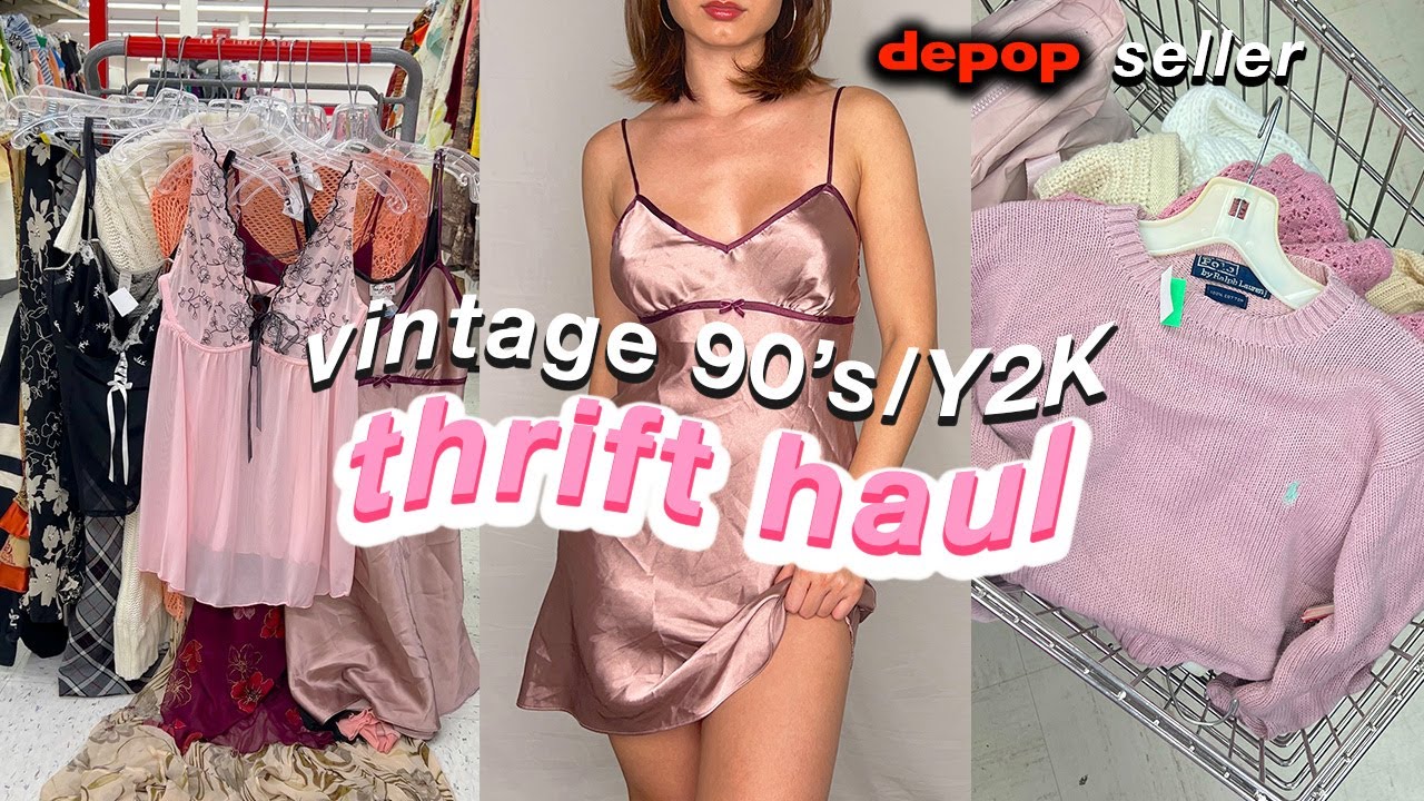 THRIFT WITH ME | 90s/Y2k THRIFT HAUL | FULL TIME DEPOP SELLER 🎀🧸